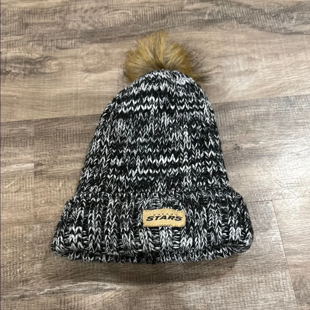 Dallas Stars Black and White Beanie